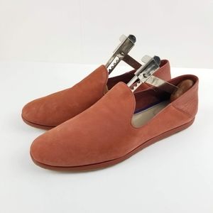 TAHARI Jenna Orange leather Flat Loafer shoes 8M